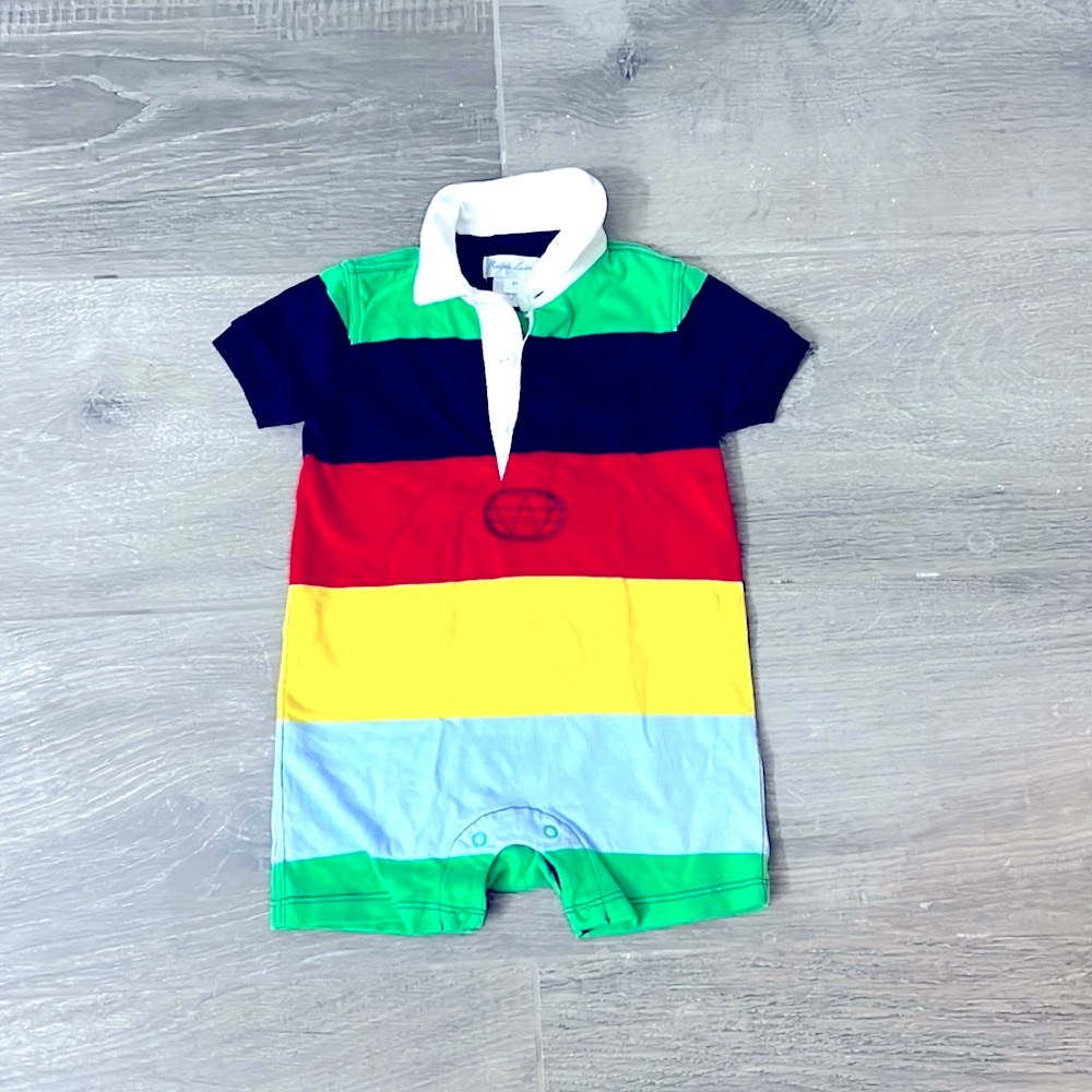 RALPH LAUREN Soft Polo Onesie 6M (Baby)